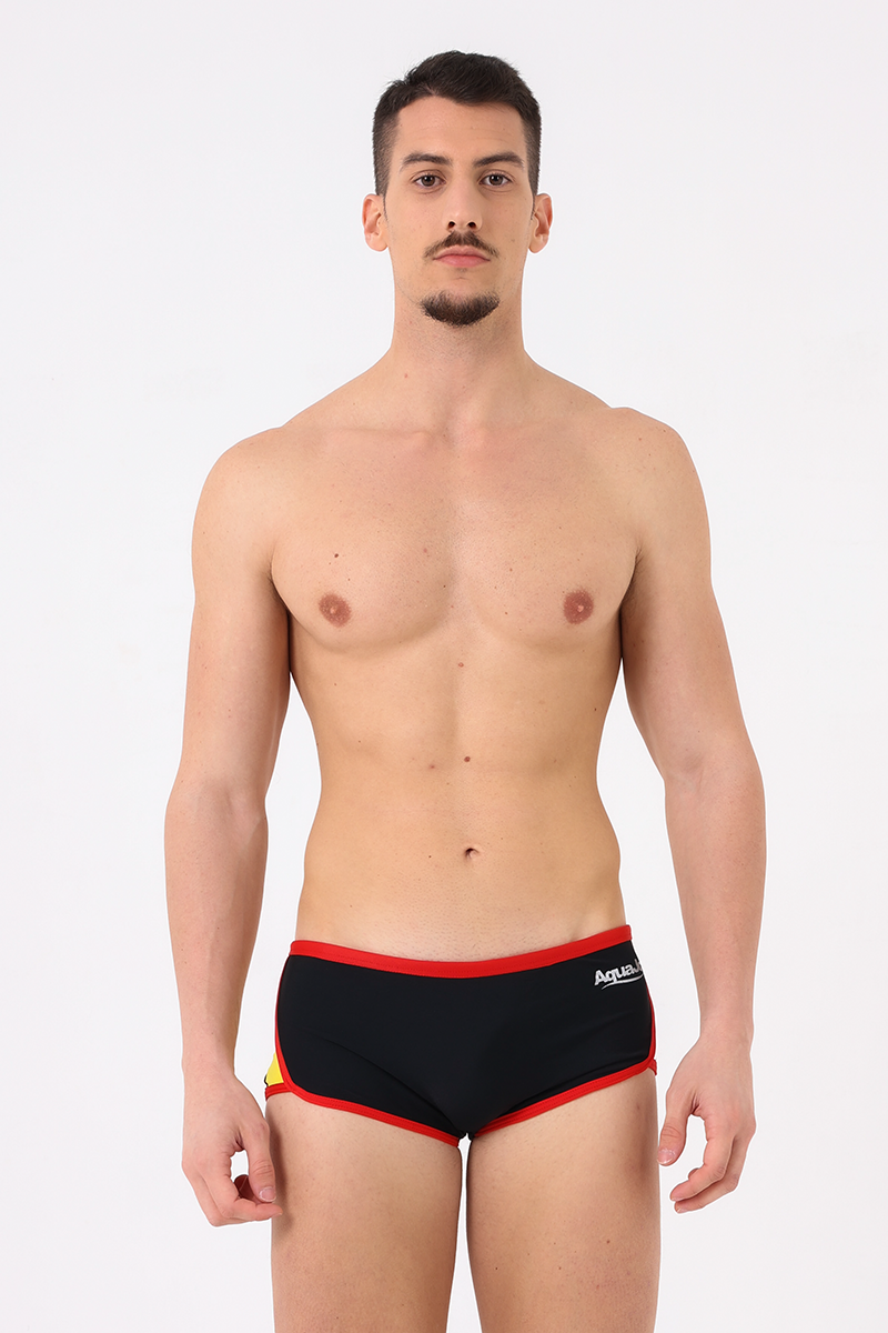 Costume uomo short bicolore Nero/giallo