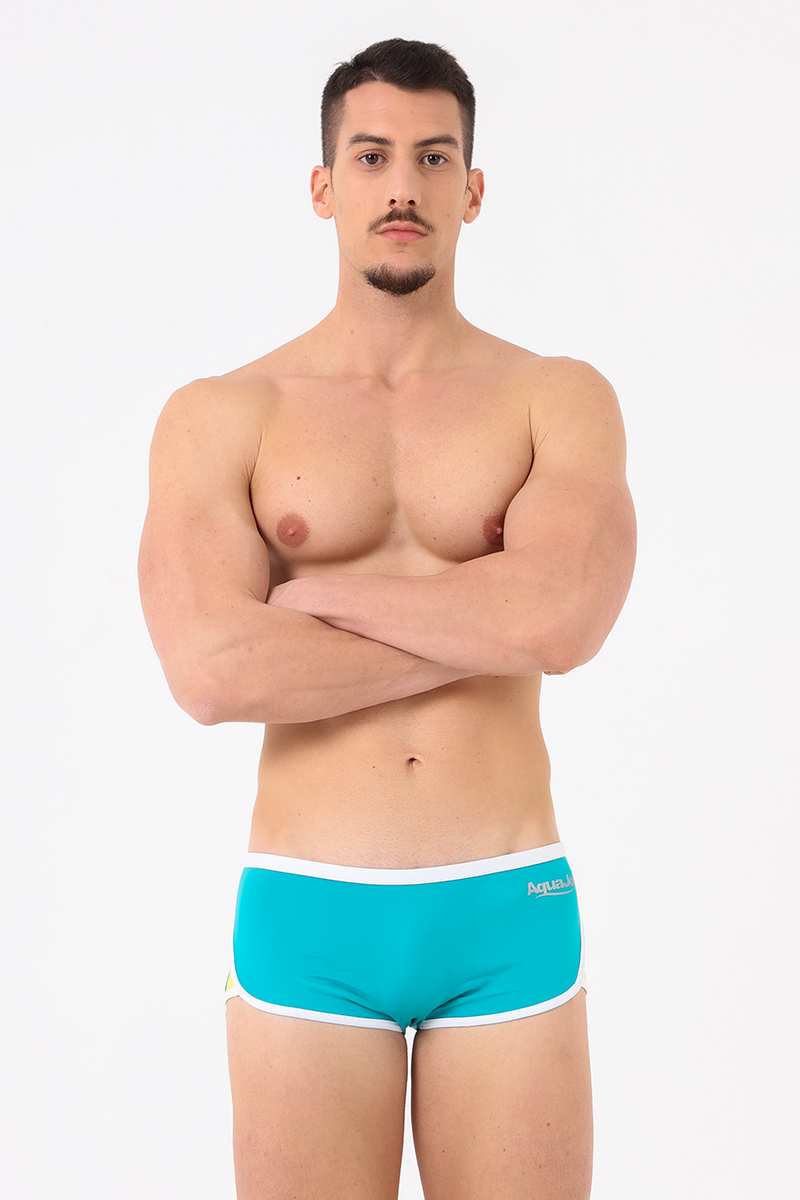 Costume uomo short bicolore Trial/giallo