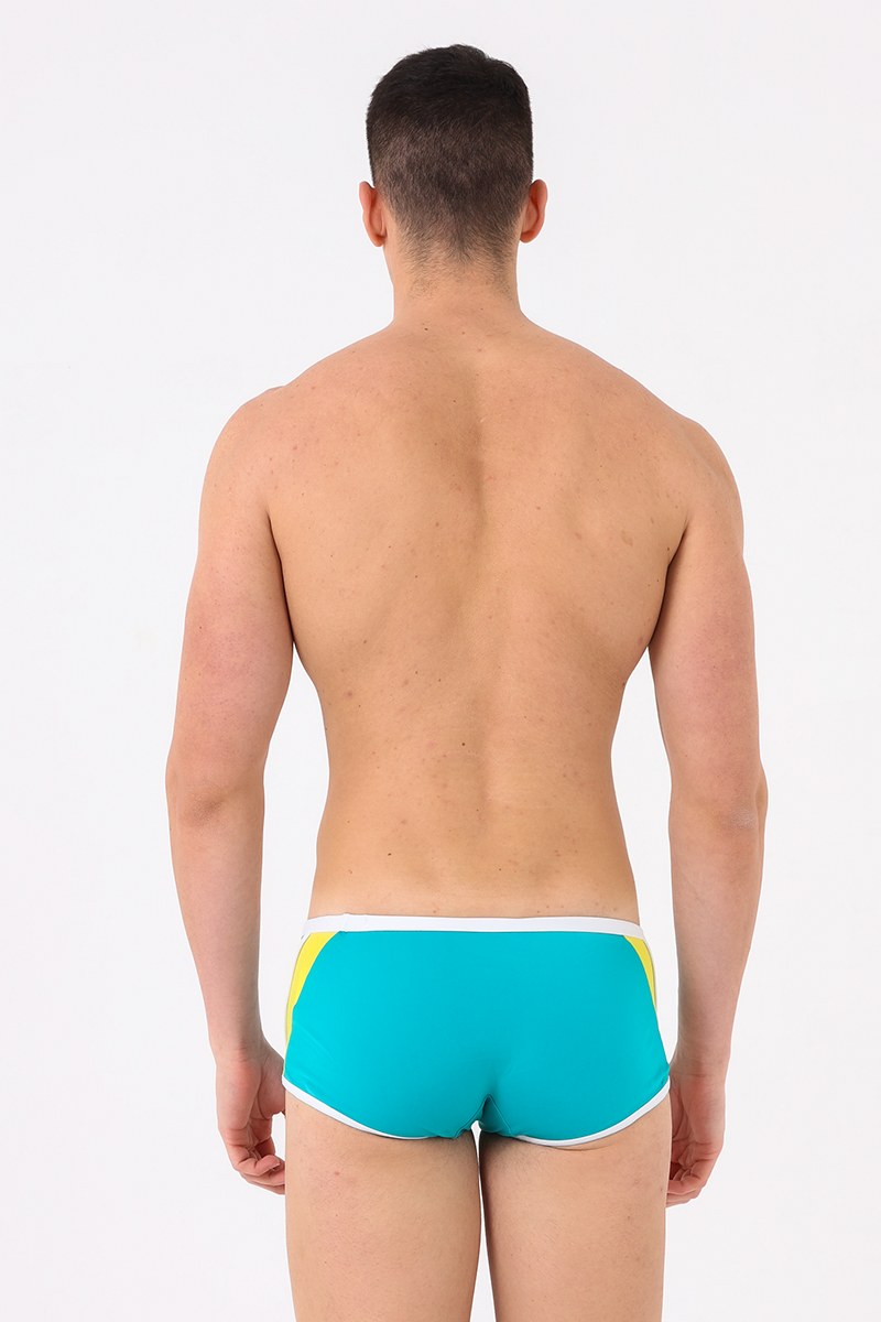 Costume uomo short bicolore Trial/giallo