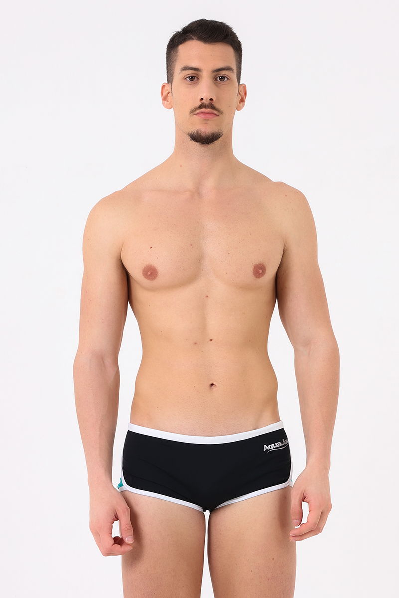 Costume uomo short bicolore Nero/trial