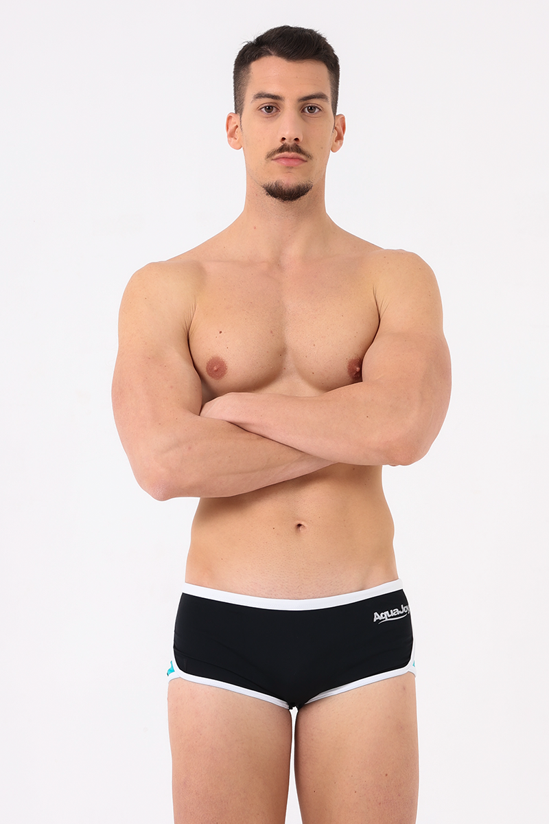 Costume uomo short bicolore Nero/trial