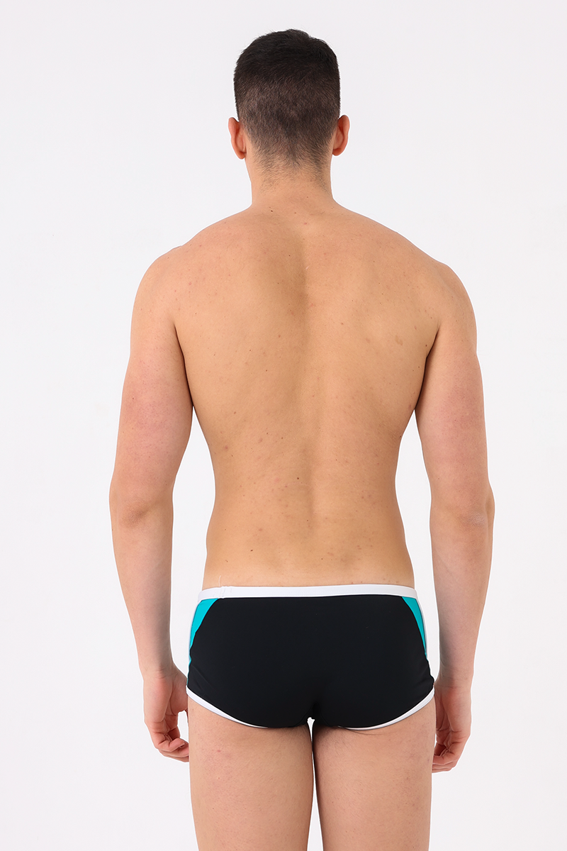 Costume uomo short bicolore Nero/trial