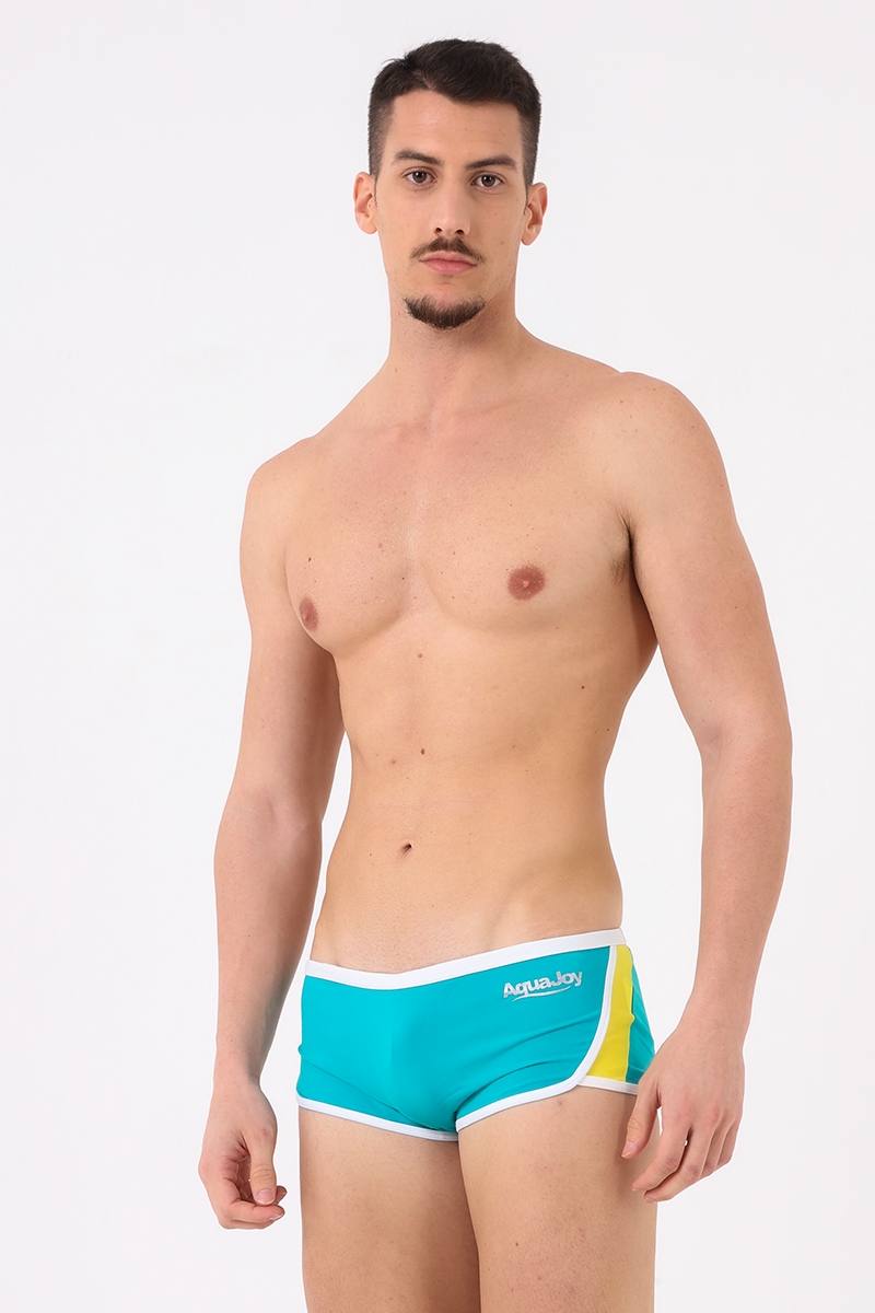 Costume uomo short bicolore Trial/giallo