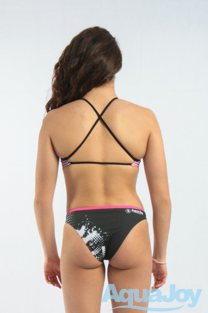 Costume donna bikini mod. punk fucsia