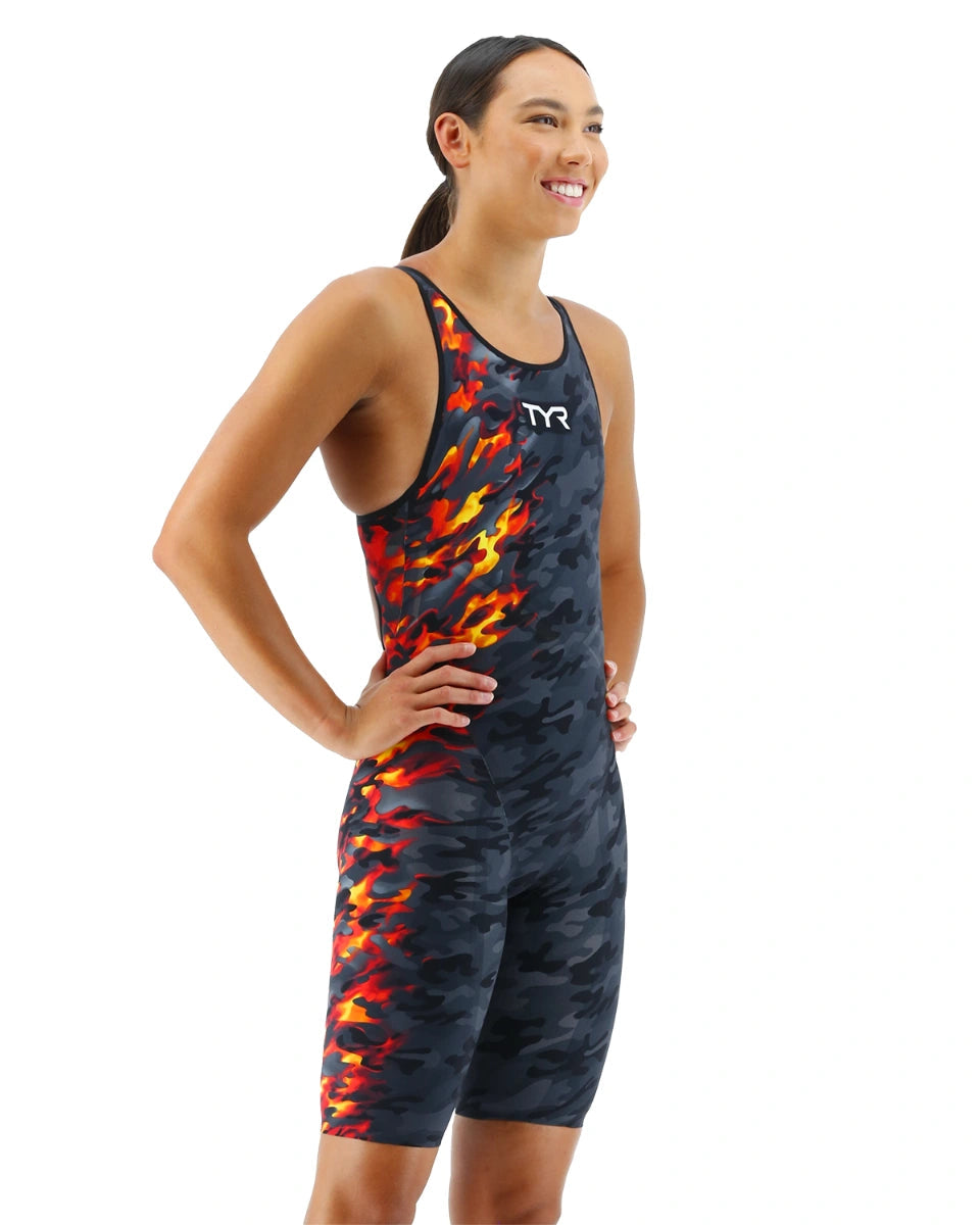 Costume da gara donna tyr mod. VENZO CAMO FIRE CLOSED-BACK