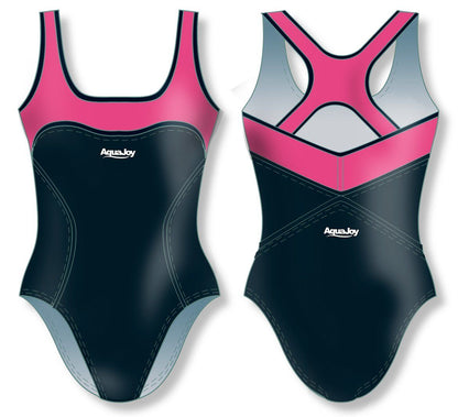 Costume donna aquagym mod. nero cherry