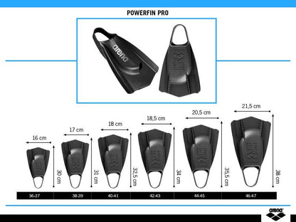 Pinne arena mod. powerfin pro nere