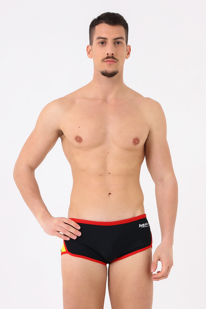 Costume uomo short bicolore Nero/giallo