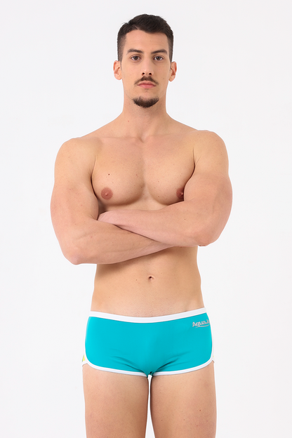 Costume uomo short bicolore Trial/giallo