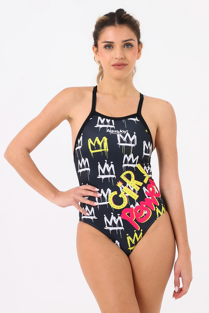 Costume donna bordato mod.GIRL POWER