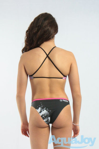 Costume donna bikini mod. punk fucsia