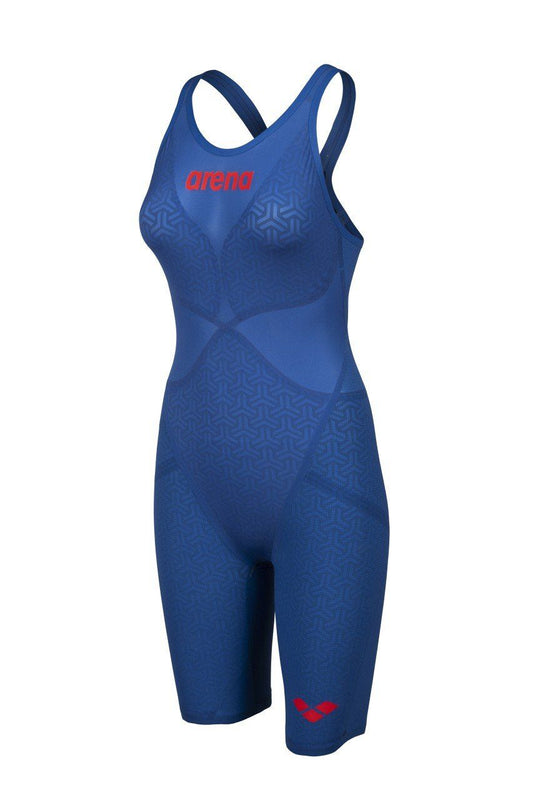 Costume da gara donna arena mod. powerskin carbon glide open back blu