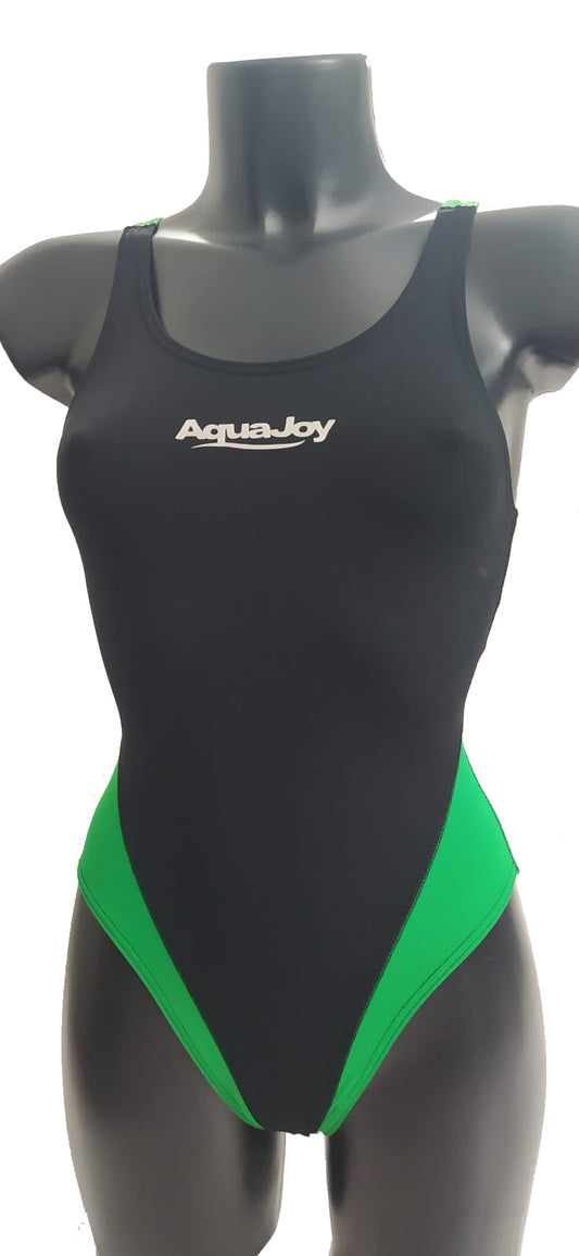 Costume bicolore nero/verde