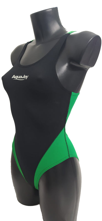 Costume bicolore nero/verde