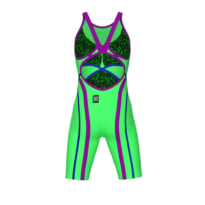 Costume da gara donna arena mod. powerskin PRIMO EMERALD BOA open back